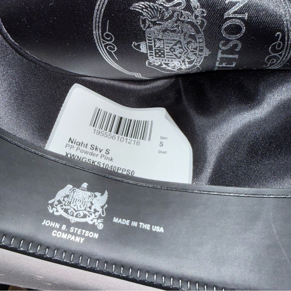 NEW Stetson Seeker Collection 'Night Sky' Cowboy Hat - Powder Pink Size S - Picture 10 of 14
